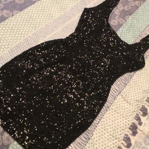 Black sequence dress